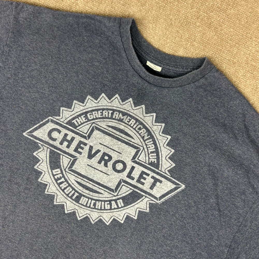 Chevrolet Delta Pro Weight T-Shirt Men 2XL Blue Graphic The Great American Value